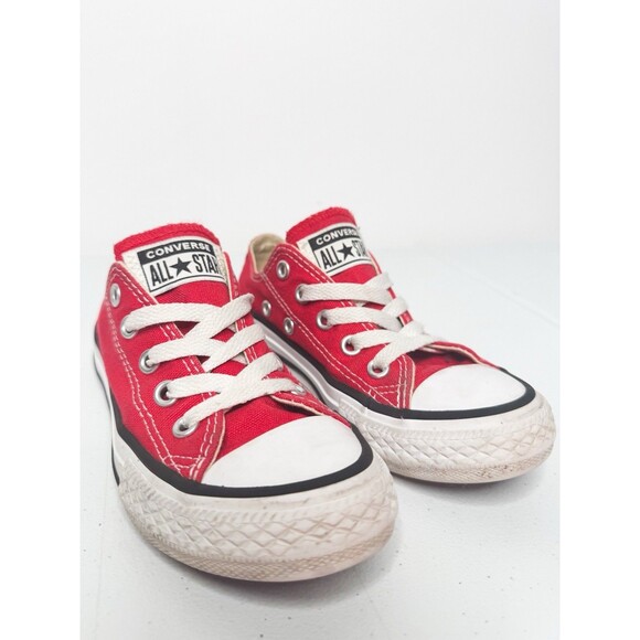 Kids Converse Chuck Taylor Low Top Sneakers Red Size 11 Kids Unisex Shoes - Picture 1 of 14